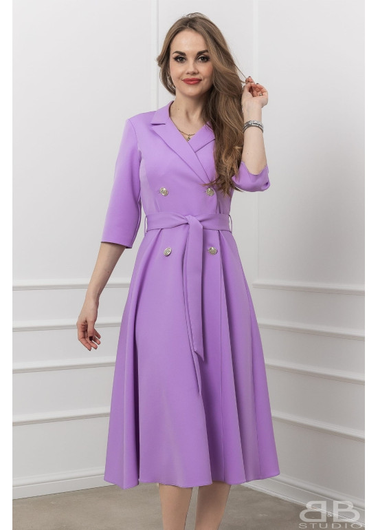 Midi sukienka żakietowa jasny fiolet Matylda